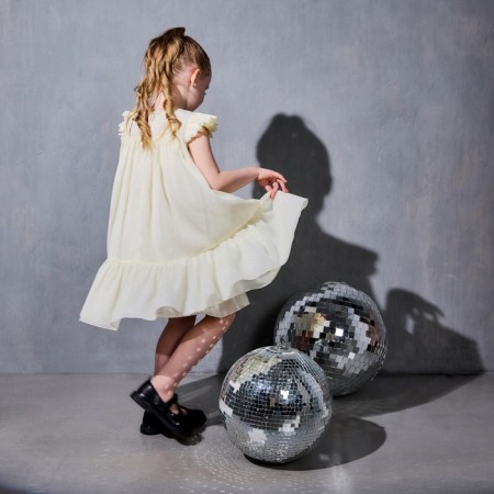 Платье для девочки MINAKU: PartyDress, цвет молочный, рост 122 см-8