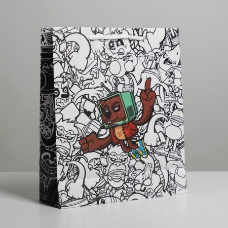 Gift Package Laminated, Packaging, Graffiti, ML 23 x 27 x 8 cm-4