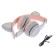 P47M headphones, wireless, full -size, BT, Microsd, microphone, AUX, with ears, white