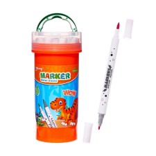 A set of markers 18 colors is bilateral, in plastic tube mix