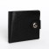 Male purse on a magnet, department for bills, for cards, black color