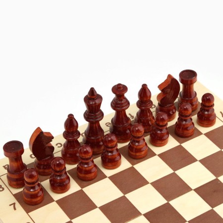 Chess Wooden Grandmaster, tournament 43 x 43 cm, King H-11.6 cm, pawn H-5.6 cm-2