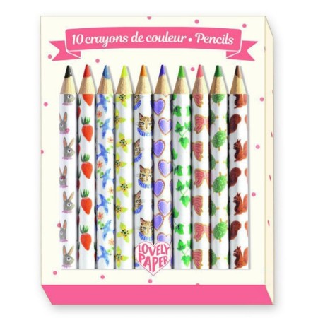 Color pencils Djeco "AIKO", 10pcs.
