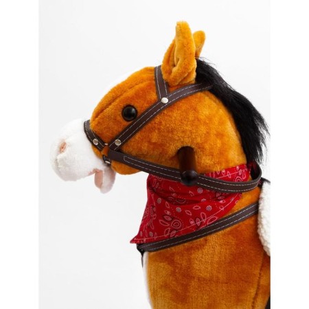Horse Patal-rocking Amarobaby West, with wheels, 69.5x28.5x74 cm, brown color-5