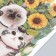 Sticker Plastic Interior color "kittens in the flower garden" 20x30 cm
