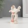 Polystone souvenir "Pigeons on an openwork stand with pink roses" 6x6.3x3 cm