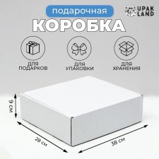 Self -charged box, white, 38 x 28 x 9 cm,