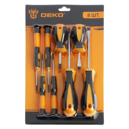 Набор отверток DEKO SS08, PH2 и SL6 х 38 и 100 мм, SL 2.3-3, PH00-0, 8 предметов-2