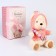 Gift set: Soft toy "Bear" + Holder for a dummy, pink