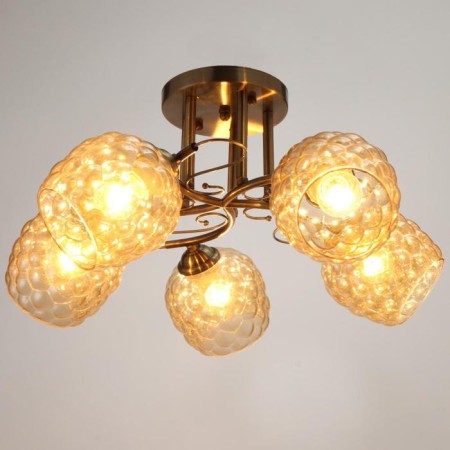 Steel Stewsvelight Nicole 5x60W E27, bronze 55x55x28 cm-1
