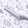 Body baby with short sleeve, white color/elephants, height 74