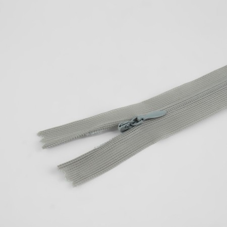 Lightning secret, No. 3, non -proceeding, locking machine, 30 cm, gray color-1