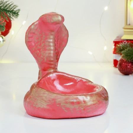 New Year. Symbol 2025. Stand for the little things "Snake of Cobra" 16cm, red-1