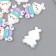 Decor for creativity Plastic "White rabbit with a blush" 2.9x2x1 cm