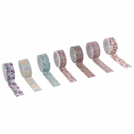 Adhesive Washi-tanks for decor "mix No. 3", 15 mm x 3 m (set 7 pcs) rice paper-3