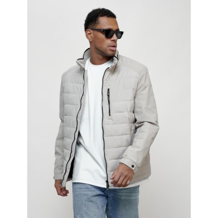 Male spring jacket, size 58, light gray color-11