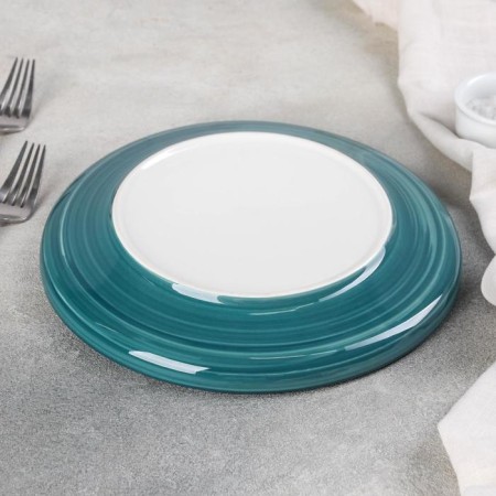 Ceramic "branch" plate, d = 25 cm, white color-2