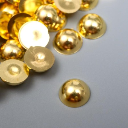 Decor for creativity Plastic "Half -Meshiline Golden" set of 100 pcs 1x1x0.3 cm