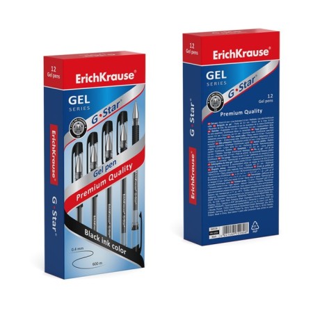 Gel pen Erichkrause G-Star Classic, node 0.5 mm, flu, black-5