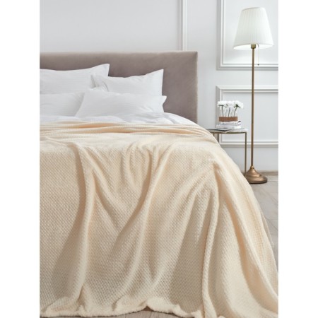 Mousse plaid, size 180x200 cm, beige color