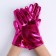 Carnival accessory- gloves, fuchsia metallic, artificial leather