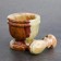 Set of a mortar with a pestle, onyx 7 x 8 x 8.5 cm