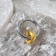 Piercing in the ear "Ring" heart, d = 12 mm, the color is golden-silver