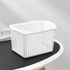Loft storage basket, 2 l, 20 × 13.5 × 12 cm, white color