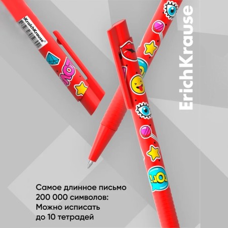 Handle Automatic Erichkrause Colortouch Sweet Love, Node 0.7 mm, Subtle letter, Soft Touch case, Design case, blue ink blue-4