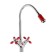 Kitchen mixer Zein ZC2027, flexible surge, crane boux brass 1/2 ", red/chrome