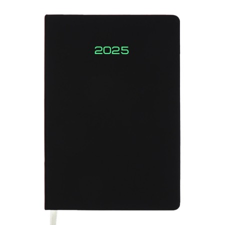 Dated diary 2025, Devente. Flag, A5 168 sheets, Devente. Duo, a hard cover to leatherette with foam rubber, silkography, perforation, liesse, block 70 g/m2