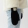 Women's mittens MIST with rabbit wool, rr 22 cm, col. black