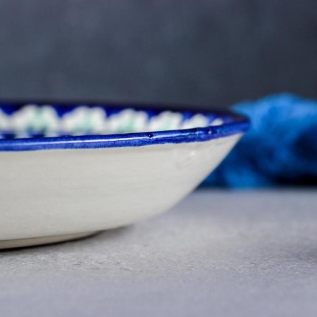 Largan Rishtan ceramics "Patterns", 25 cm, blue-5