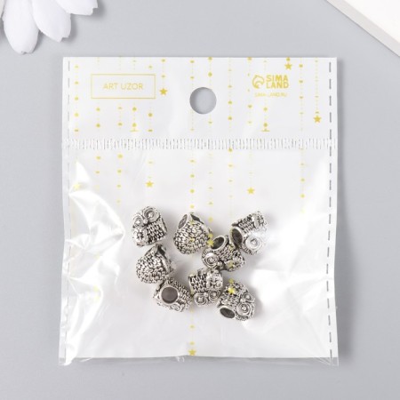 Busina for creativity Metal "Oblushka with a hook" silver 1.1 cm-3