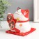 Pigger Ceramics "Cat Mani-Neko and Coin to attract wealth" 9x9.5x9.5 cm