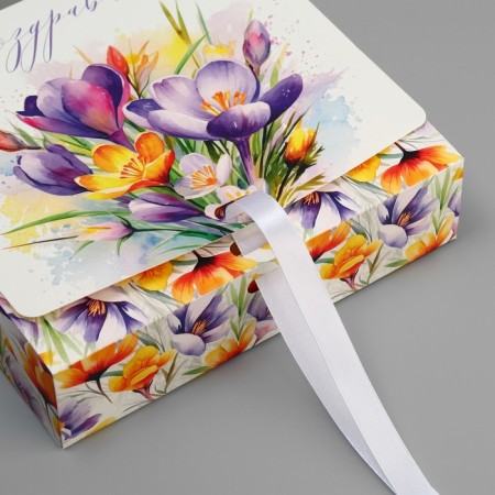 Gift folding box, packaging, “congratulations”, 20 x 18 x 5 cm-3