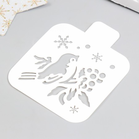 Plastic stencil "Snegier" 9x9 cm-1