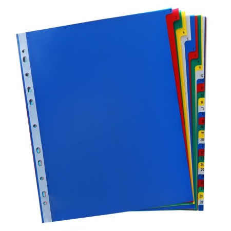 A set of A4+ Office-2000, digital 1-31, color, color, plastic 140 μm-1