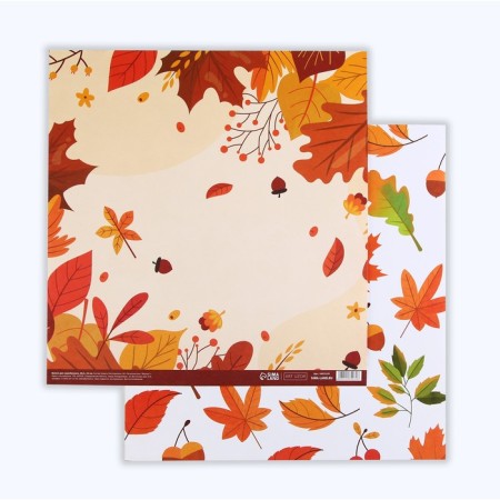 Scrapbooking paper "Autumn Leaves", 30.5 x 32 cm, 180 g/m²-1