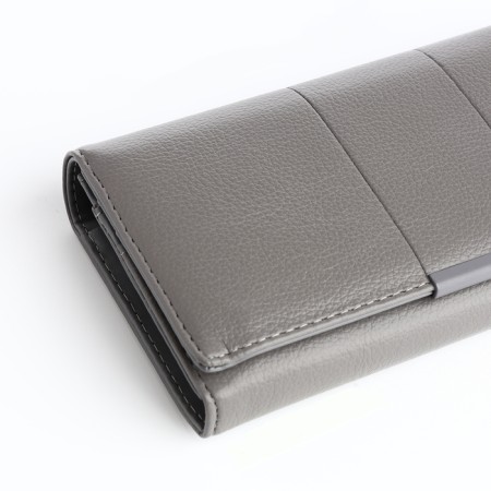 Women's wallet on magnet, gray color-2