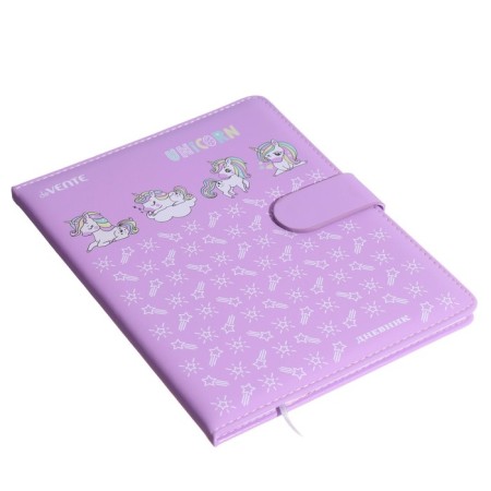 Universal diary for the 1-11 grade Unicorn Friends, solid cover, artificial leather, foam rubber, liesse, 80 g/m2-1
