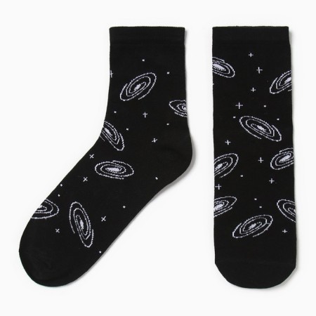 Women's socks minku "Cosmos", black color, size 38-39 (25 cm)