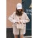 Bag Female Tout with zipper, beige color