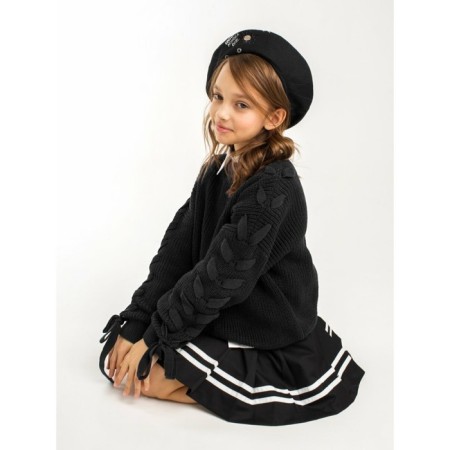 Свитер для девочки Amarobaby Knit Wear, рост 140 см, цвет чёрный-13