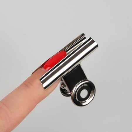 Clamps for nail extension, 3.8 cm, 10 pcs, silver color-2