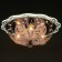Economic light chandelier with PDU 33101/3 3x40W E27, LED backlight, chrome, 40x40x19 cm