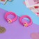 Hair elastic band "Little Joy" (set 2 pcs) unicorn, 3.5 cm, pink
