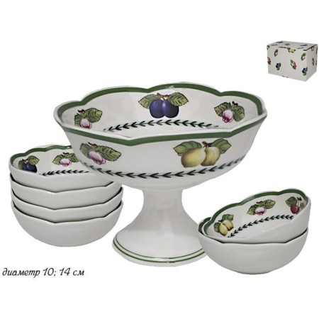 A set of Kreams with rosettes Lenardi Fruit, 6 pcs