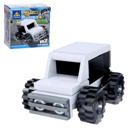 Block designer "Police transport", 10 types, mix-6