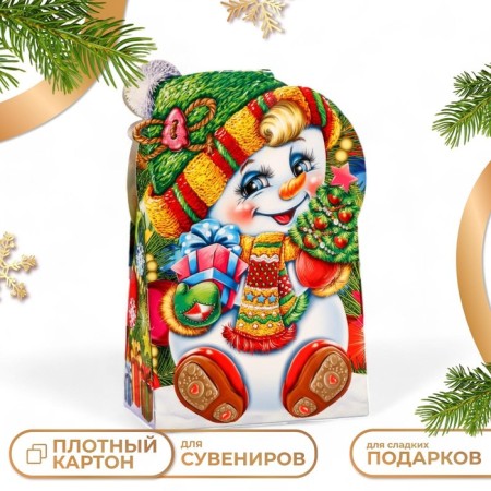 Gift box "Snowman", 12 x 6.6 x 14.4 cm